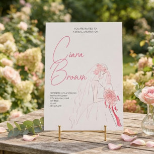 Soft Light Pink Bridal Shower Invitation