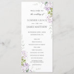 Soft Lilac Purple Floral Greenery Wedding Program<br><div class="desc">Personalise this elegant wedding program with your own wording easily and quickly,  simply press the customise it button to further re-arrange and format the style and placement of the text.  Double sided. The Happy Cat Studio</div>