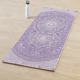 **Soft Lilac Spiritual Mandala Yoga Mat