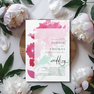 Soft lilacs elegant wedding invitation