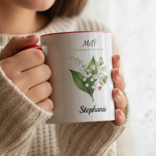 Soft Lily of the Valley – May Birth Month Mug