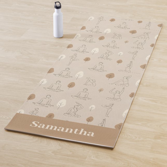 Soft Line Art Yoga Flow Minimalist Mat (In Situ)