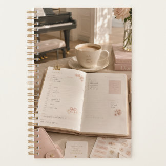 Soft Luxury Music & Coffee Stationery Planner