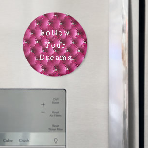 Soft Luxury Pink Faux Velvet Magnet