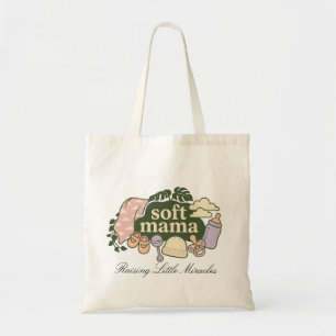 Soft Mama Retro Baby Essentials Design Cute Moth Tote Bag