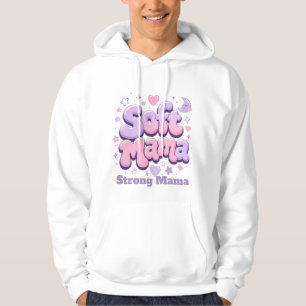 Soft Mama Retro Bubble Typography Hoodie