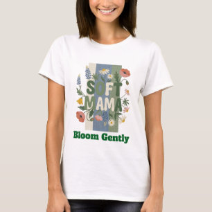 Soft Mama Vintage Wildflower Floral Design T-Shirt
