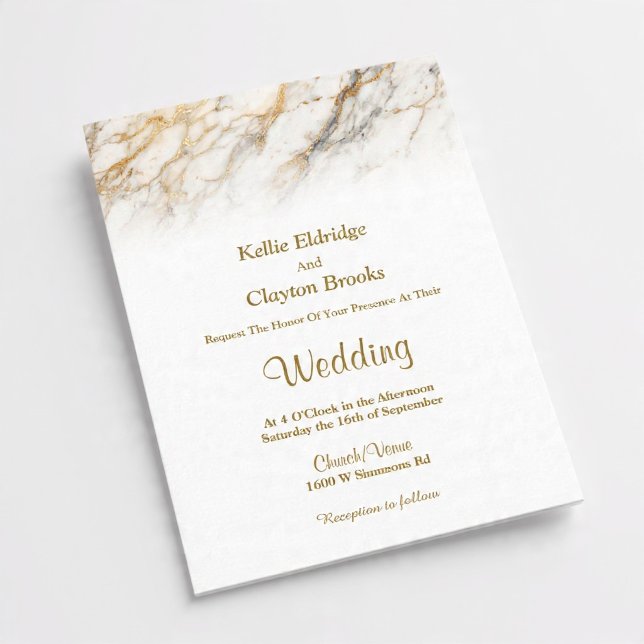 Soft Marble Fade Wedding Invitation (Creator Uploaded)