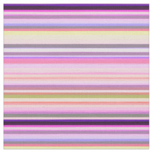 Soft Mauve Lilac Horizontal Stripes Fabric