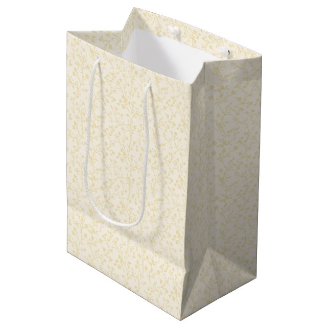 Soft Meadow Buttercream - Neutral Medium Gift Bag (Front Angled)