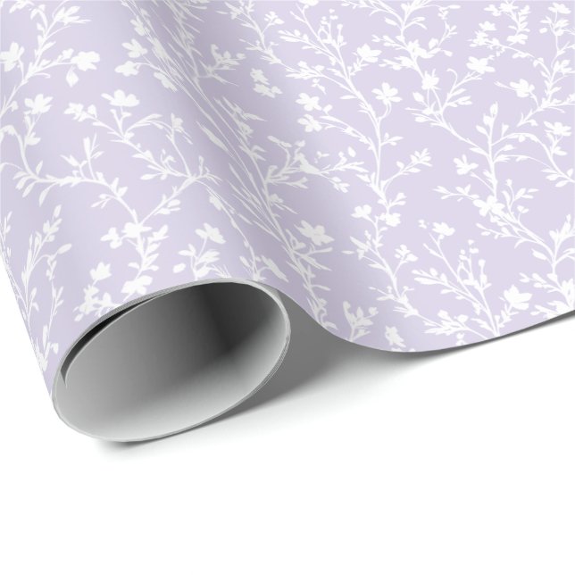 Soft Meadow Neutral - Dusty Lavender Wrapping Paper (Roll Corner)