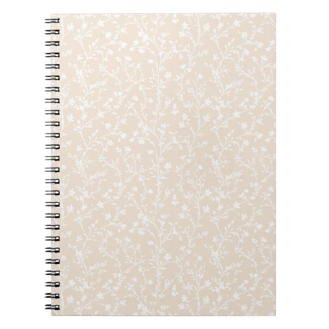 Soft Meadow Neutral - Soft Linen Notebook (Front)
