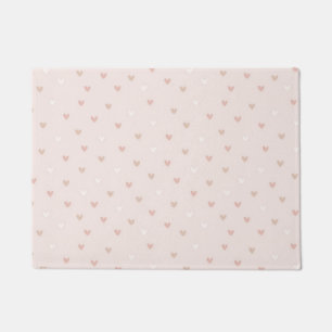 Soft Minimal Heart Pattern Doormat