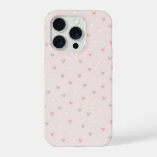 Soft Minimal Heart Pattern iPhone 15 Pro Case