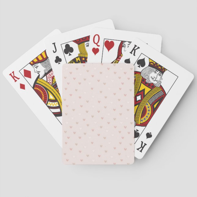 Soft Minimal Heart Pattern Playing Cards (Back)