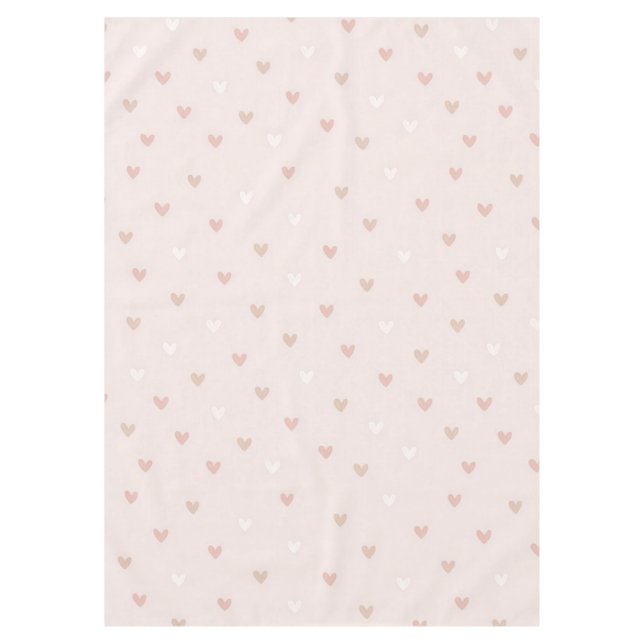 Soft Minimal Heart Pattern Tablecloth (Front)