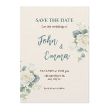 Soft Minimalist Save the Date | Editable Template 