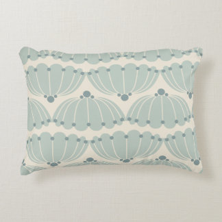 Soft Mint and Beige Scallop Decorative Cushion