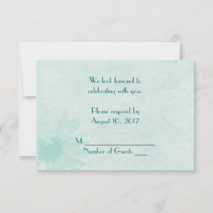 Soft Mint Green Daisy RSVP Invitation