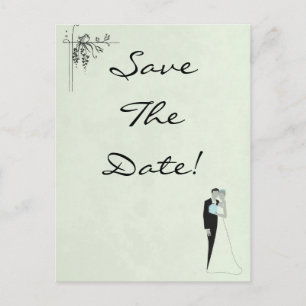 Soft Mint Green Wedding Announcement Postcard