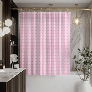 Soft Modern Pink Tartan Curtain Subtle and Sleek