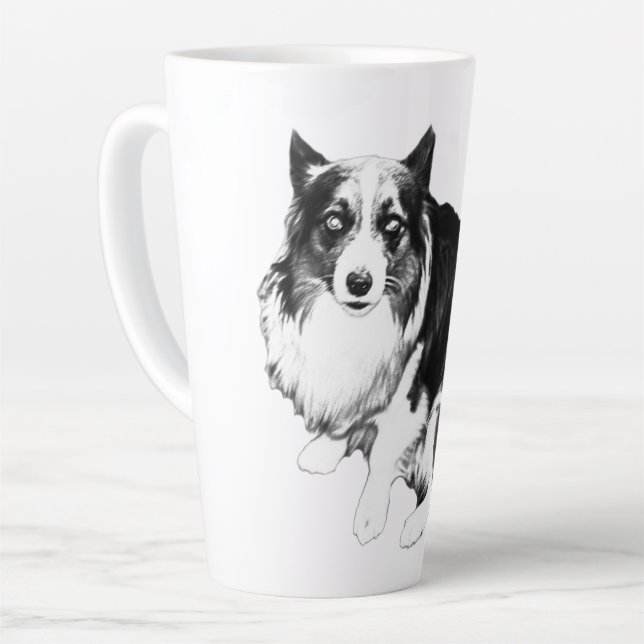 Soft Morning With Corgi Latte Mug (Left Angle)