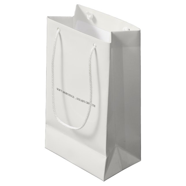Soft Mornings, Steady Growth Gift Bag  (Front Angled)
