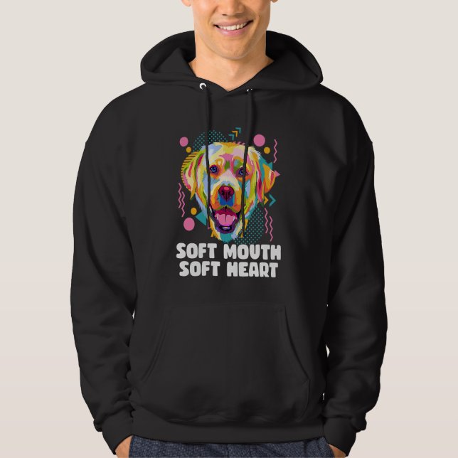 Soft Mouth Soft Heart  Dog Theme Humor Dog Paw Hoodie (Front)