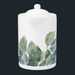 Soft muted elegant green teal foliage botanical<br><div class="desc">A clean,  vibrantly green fern design.
part of a collection-
https://www.zazzle.com/collections/watercolor_greenery-119205386772679829</div>