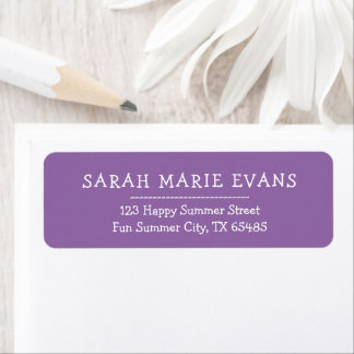Soft Muted Lavender Stylish Return Address Labels