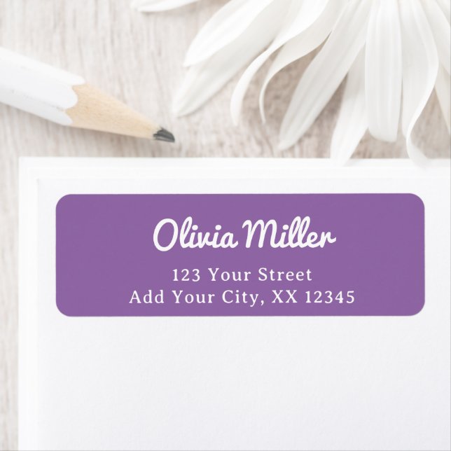Soft Muted Lavender - Trendy Address Label Return Address Label (Insitu)