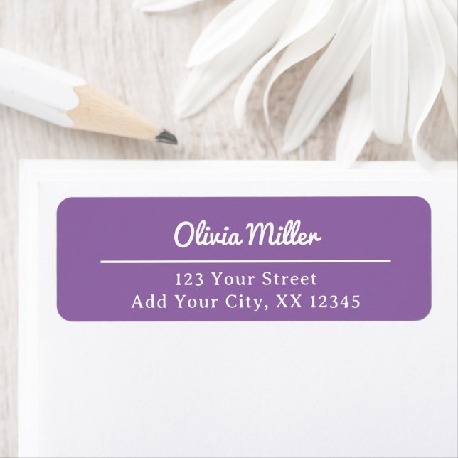 Soft Muted Lavender Trendy Address Label Return Address Label (Insitu)