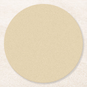 Soft Natural Sand Background Round Paper Coaster