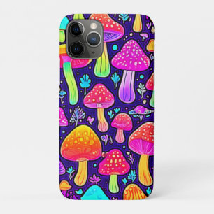 Soft Neon: Cartoon Mushroom Patch iPhone 11 Pro Case