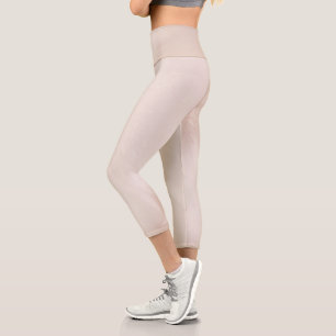 Soft Neutral Abstract Capri Leggings