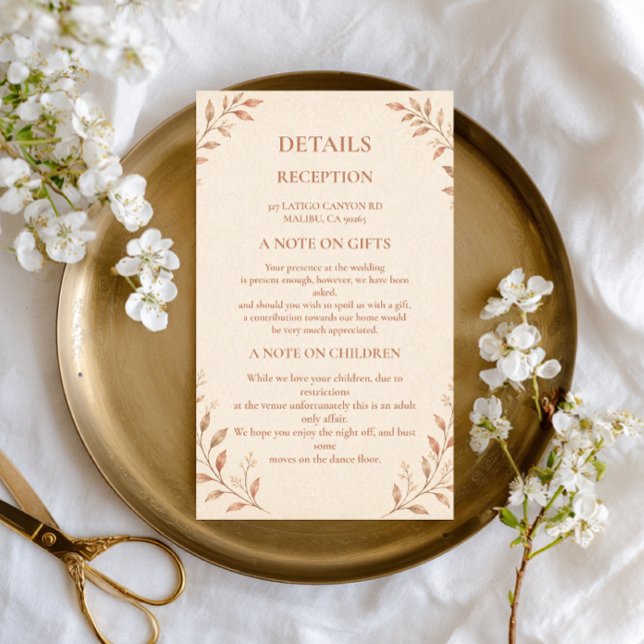 Soft Neutral Botanical Enclosure Card (Creator Uploaded)
