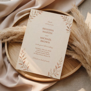 Soft Neutral Botanical Invitation