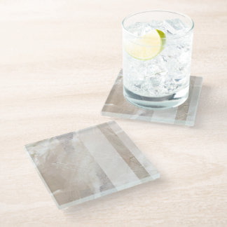 Soft Neutral Geometric Abstract Glass Coaster
