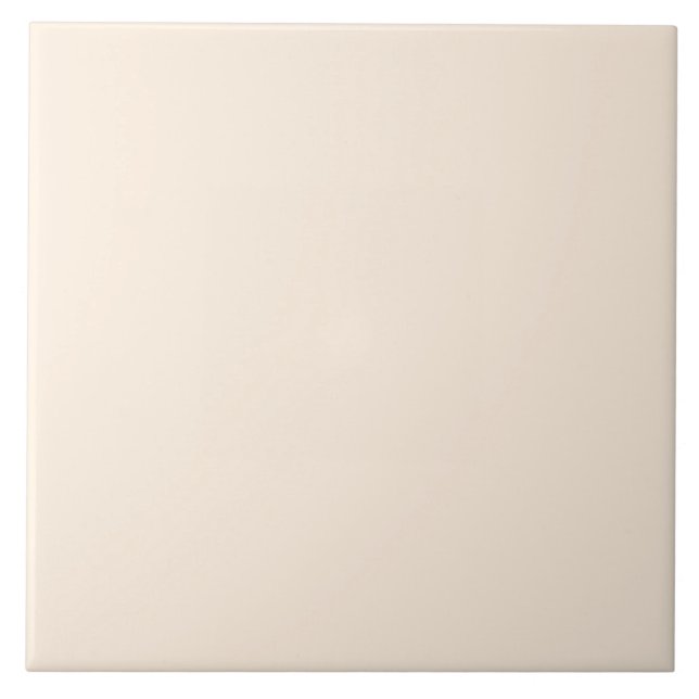 Soft Neutral Ivory Ceramic Tile (Front)