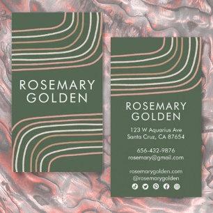 Soft Neutral Lines Minimalist Simple Elegant Chic  Business Card