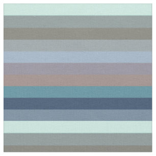 Soft Neutral & Pastel Horizontal Stripes Fabric