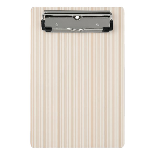 Soft Neutral Stripe Pattern Mini Clipboard (Front)