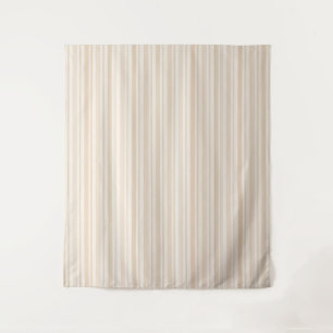 Soft Neutral Stripe Pattern Tapestry