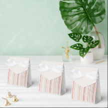 Soft Neutral Stripes Favour Box