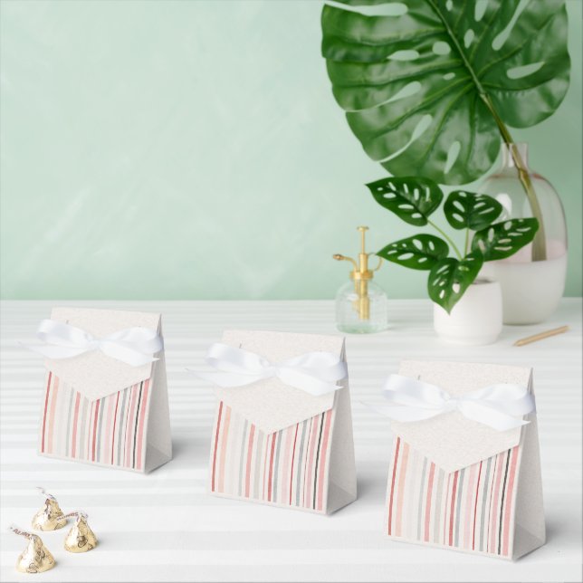 Soft Neutral Stripes Favour Box (Multiple)