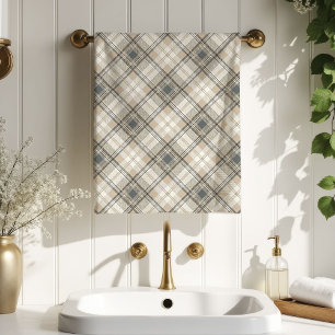 Soft Neutral Towel Modern Geometric Bath Vibe