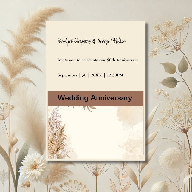 Soft Neutrals for Elegant anniversary Weddings  Invitation (Creator Uploaded)