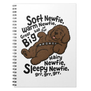 Soft Newfie Poem (brown newf) Notebook