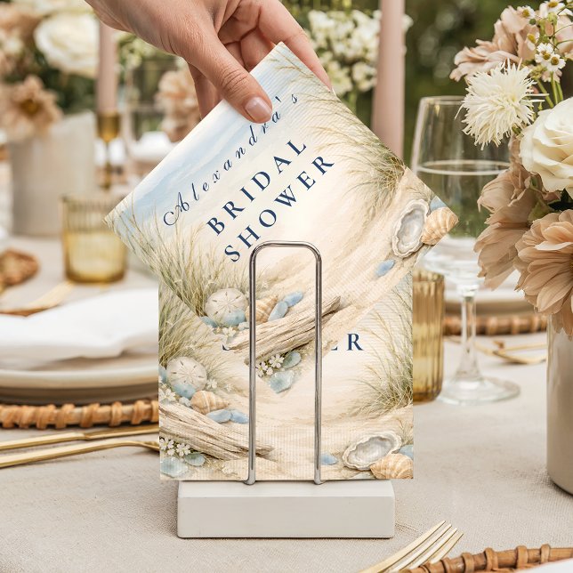 Soft Ocean Blue Bridal Shower Napkin (Creator Uploaded)