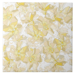Soft Oleander Flowers Ceramic Tile